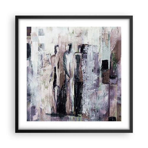 Poster in een zwarte lijst - De mysterieuze drie - 50x50 cm
