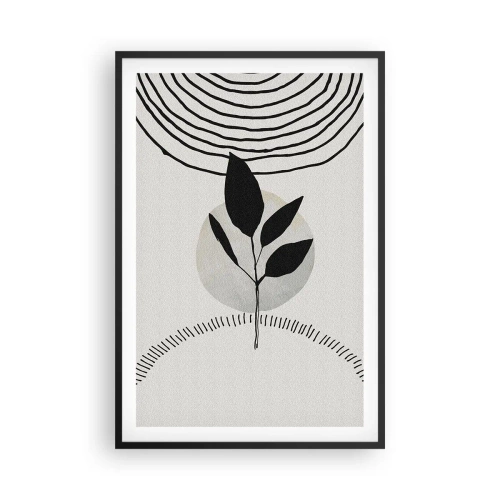 Poster in een zwarte lijst - Compositie: natuurrituelen - 61x91 cm
