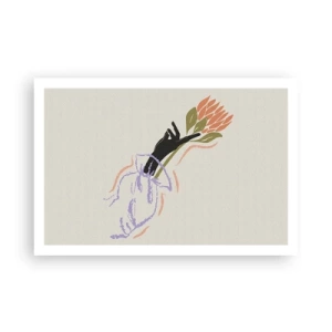 Poster - Zusterlijke aanraking - 91x61 cm