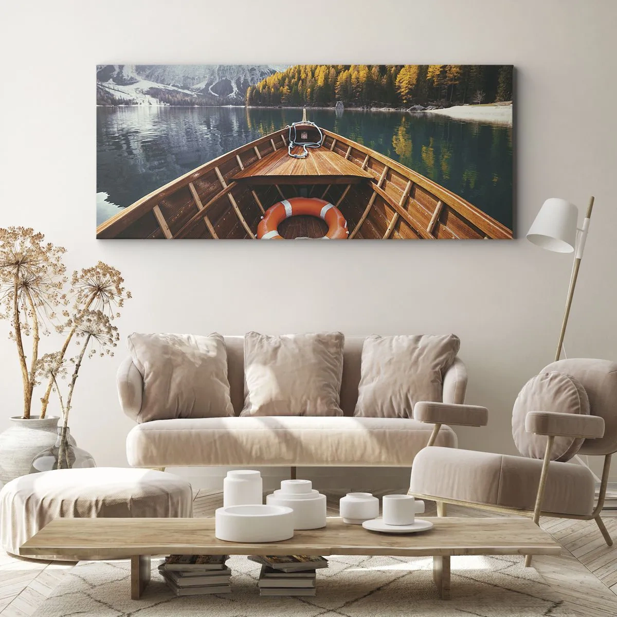 Schilderen op canvas - Bergtocht - 90x30 cm