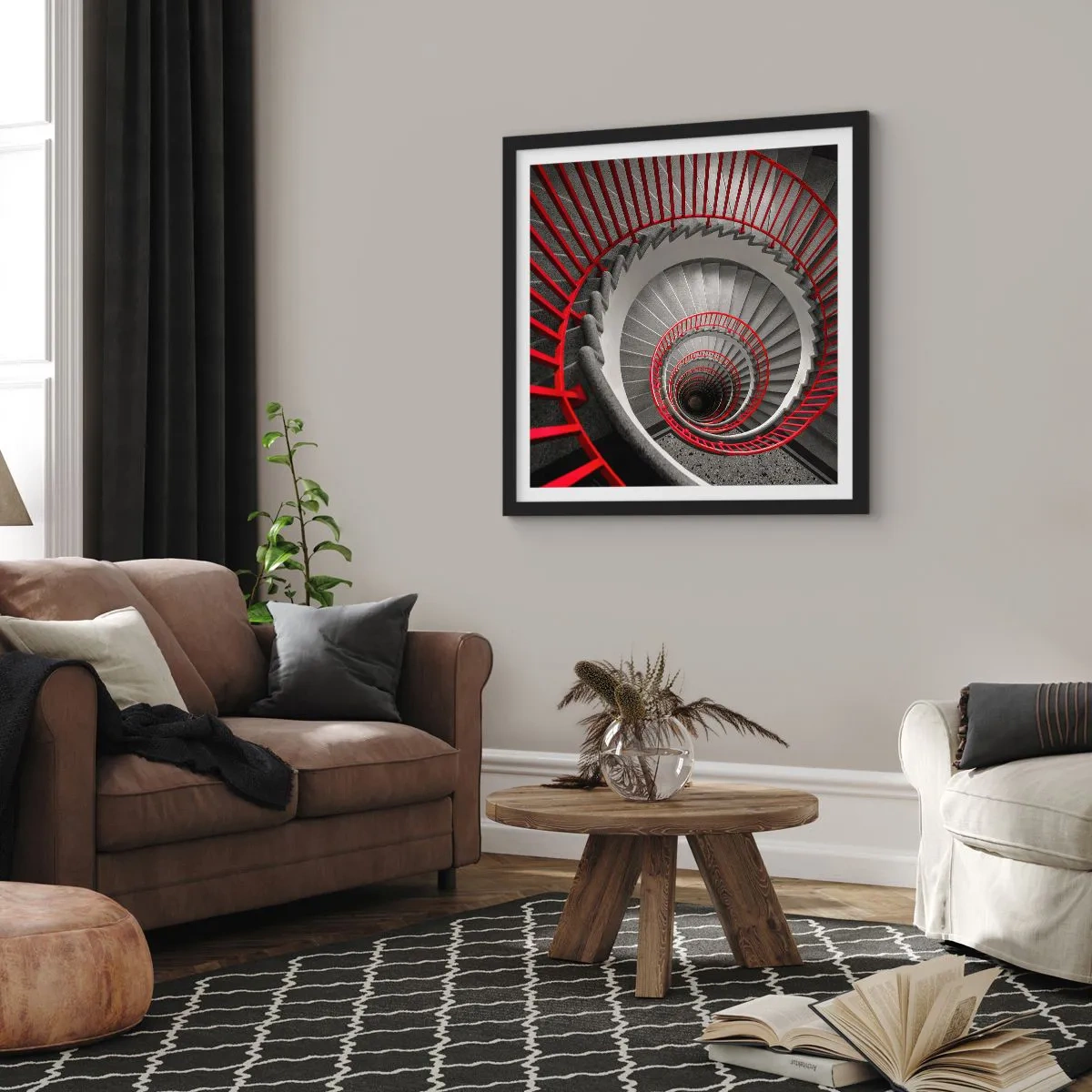 Poster in een zwarte lijst - Architectuur plezier - 30x30 cm