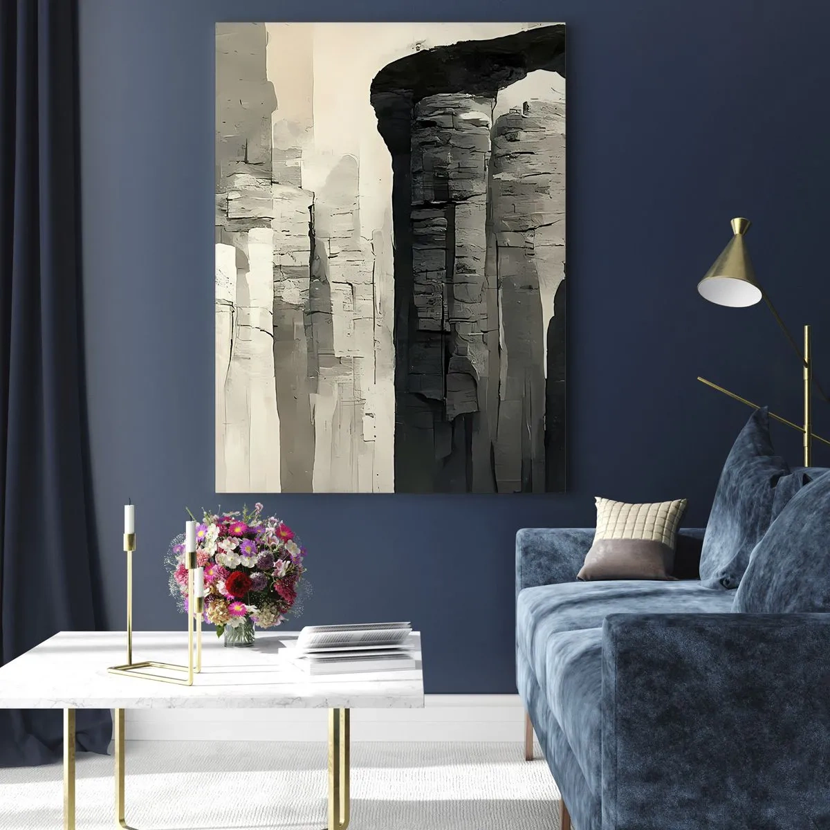 Schilderen op glas - De majesteit van de oudheid - 80x120 cm