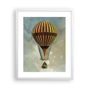 Poster in een witte lijst - Baanbrekende vluchten - 40x50 cm