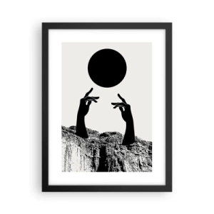 Poster in een zwarte lijst - Surrealistische compositie: de zon en de rest - 30x40 cm