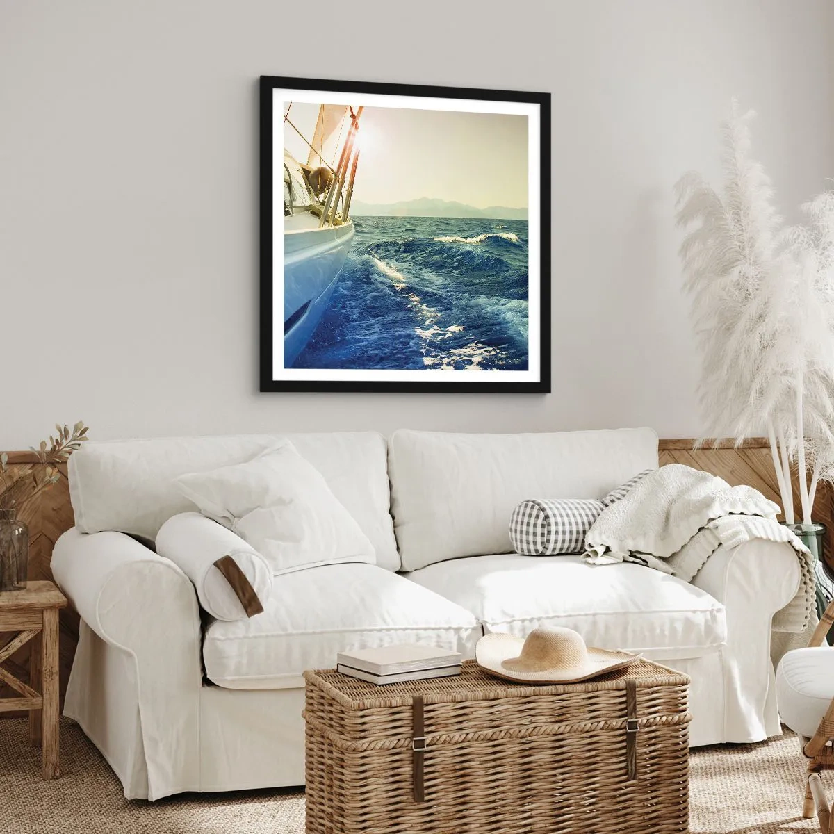 Poster in een zwarte lijst - Voor het avontuur - 30x30 cm