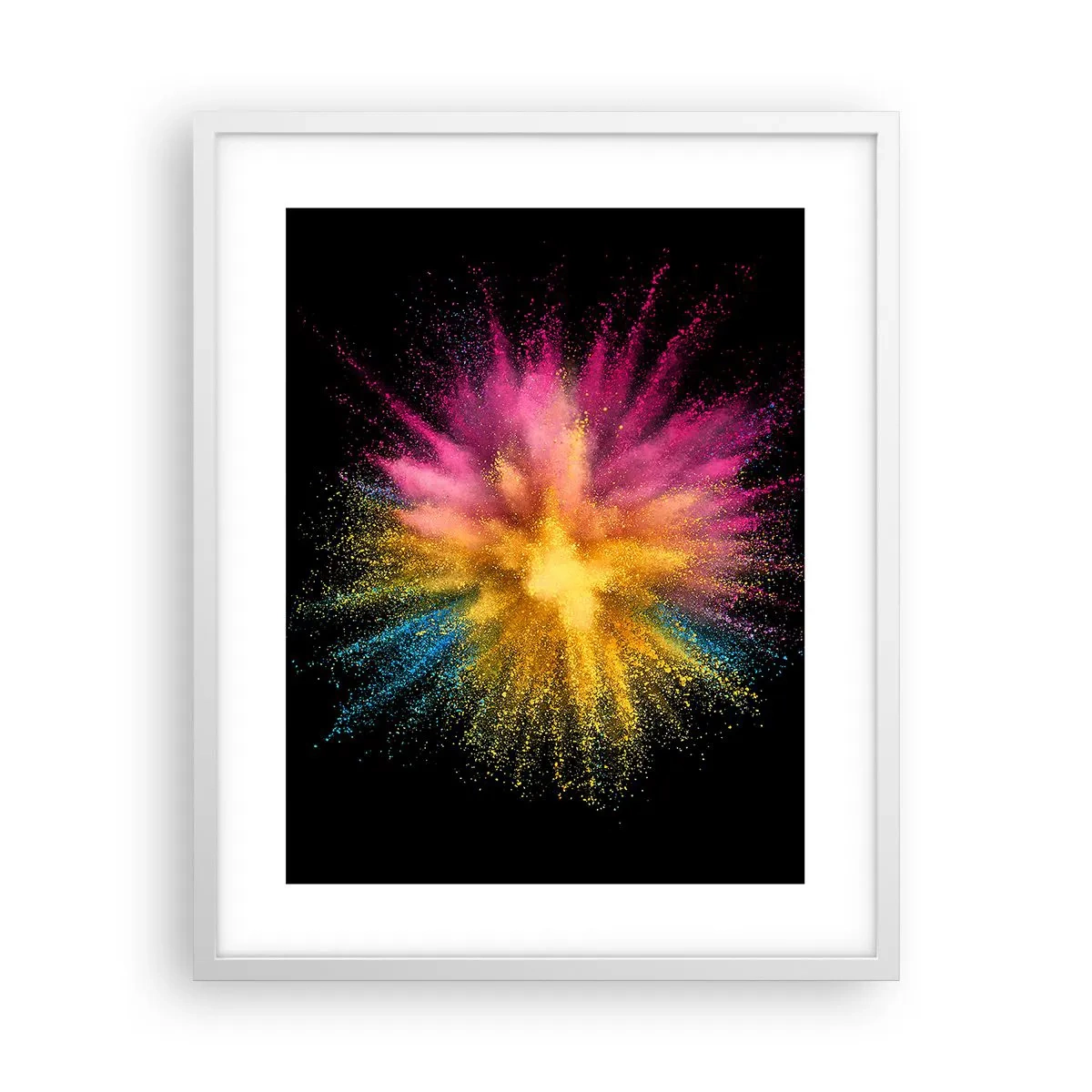 Poster in een witte lijst - De geboorte van kleuren - 40x50 cm