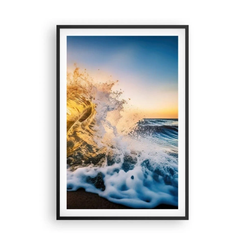 Poster in een zwarte lijst - Plezier in het zand - 61x91 cm