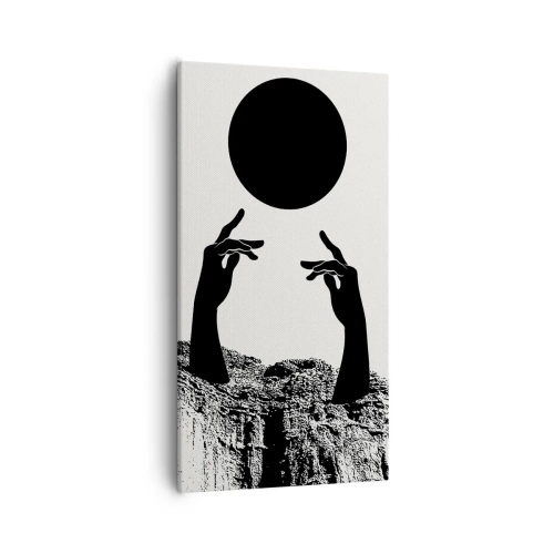 Schilderen op canvas - Surrealistische compositie: de zon en de rest - 55x100 cm