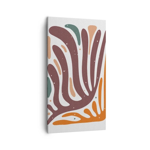 Schilderen op canvas - Stralende organische compositie - 45x80 cm