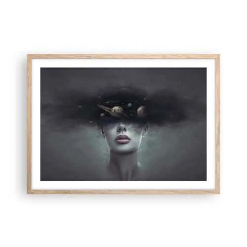 Een poster in een licht eiken lijst - En de planeten worden gek... - 70x50 cm