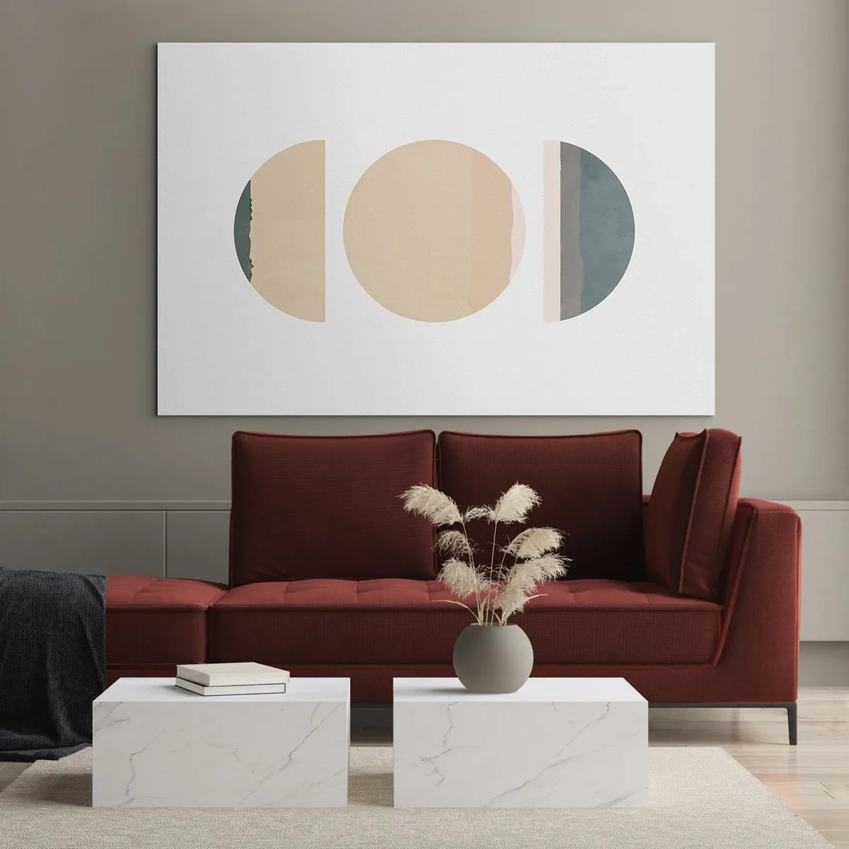 Schilderen op glas - Een Wiel achter een andere - 100x70 cm