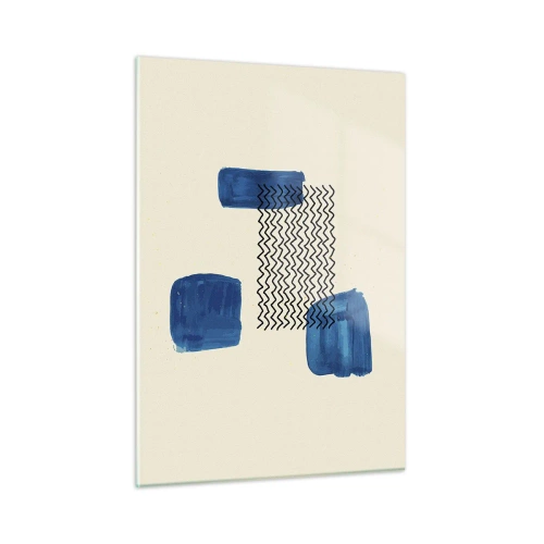 Schilderen op glas - Een abstract kwartet - 50x70 cm