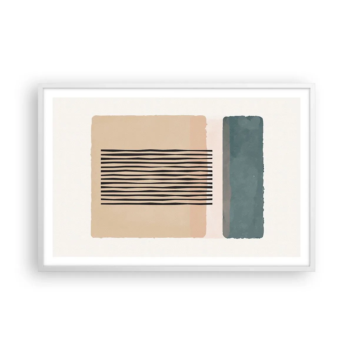 Poster in een witte lijst - Alles is oke - 91x61 cm