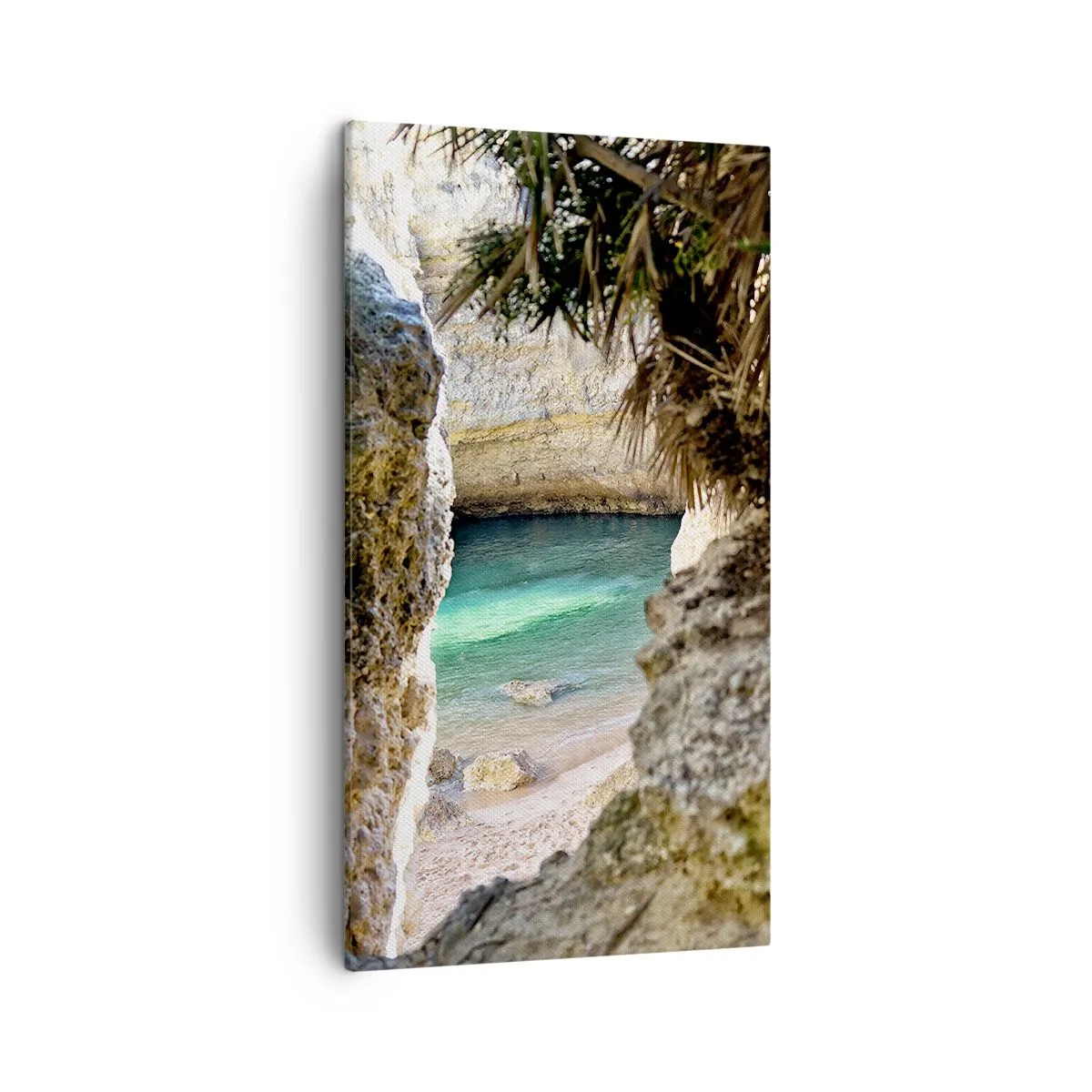 Schilderen op canvas - Turkoois baai - 45x80 cm