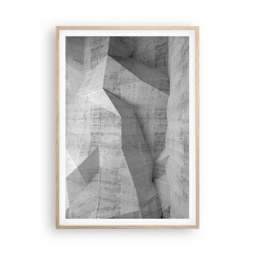 Een poster in een licht eiken lijst - Een echte uitdaging - 70x100 cm