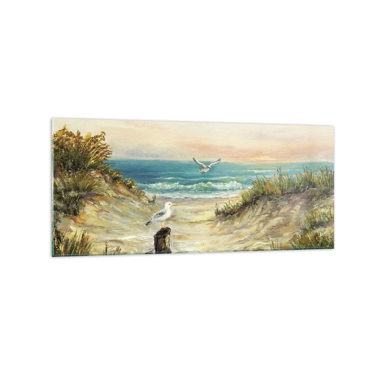 Schilderen op glas - Windstille afzondering - 120x50 cm