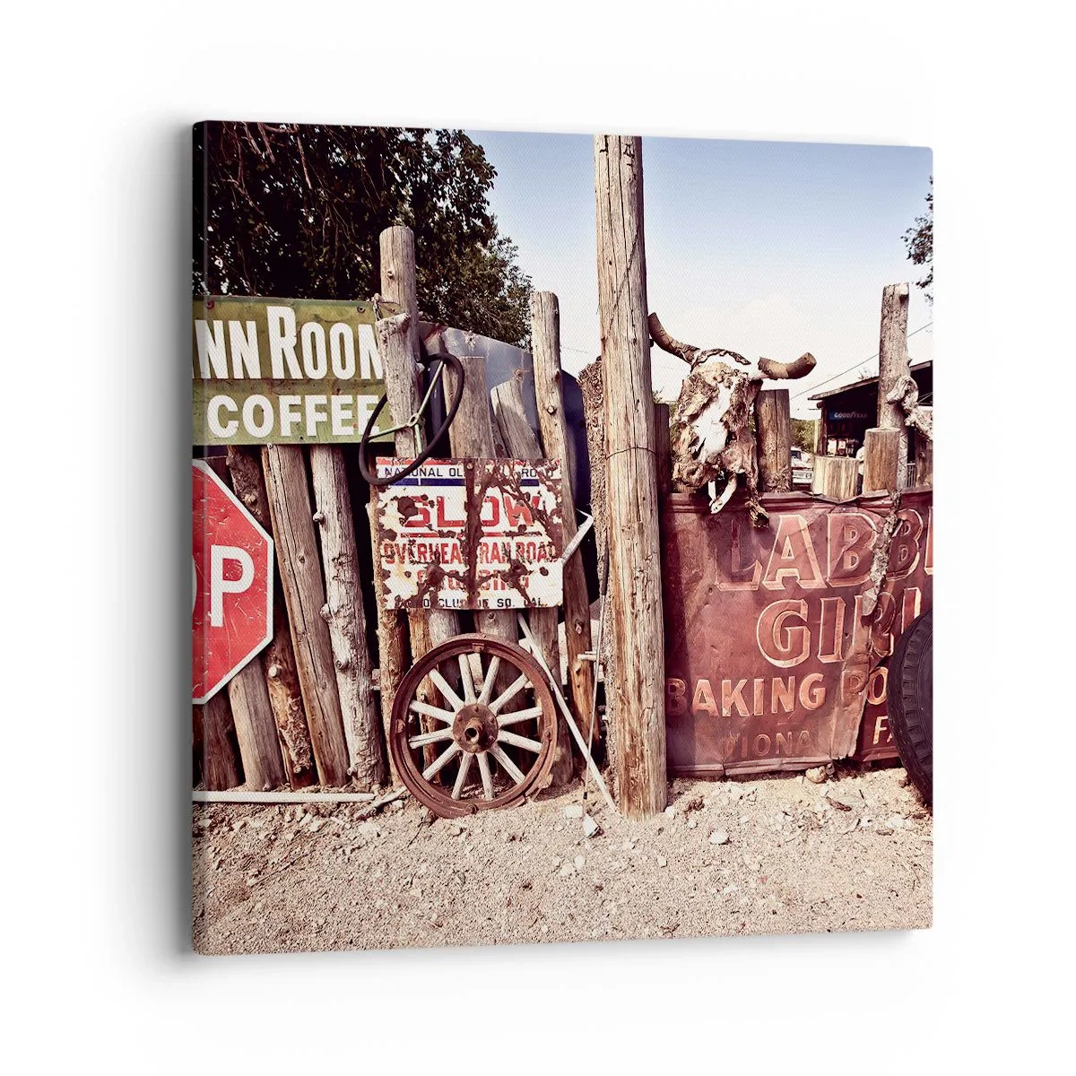 Schilderen op canvas - En de tijd is gestopt - 40x40 cm