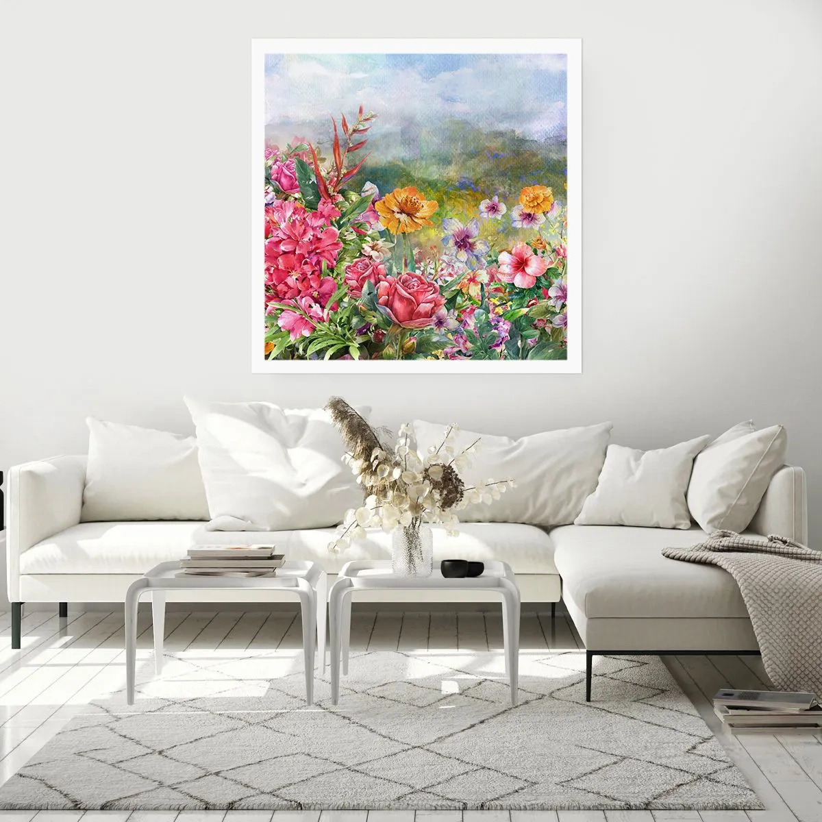 Poster - Een tuin die gek is geworden - 60x60 cm