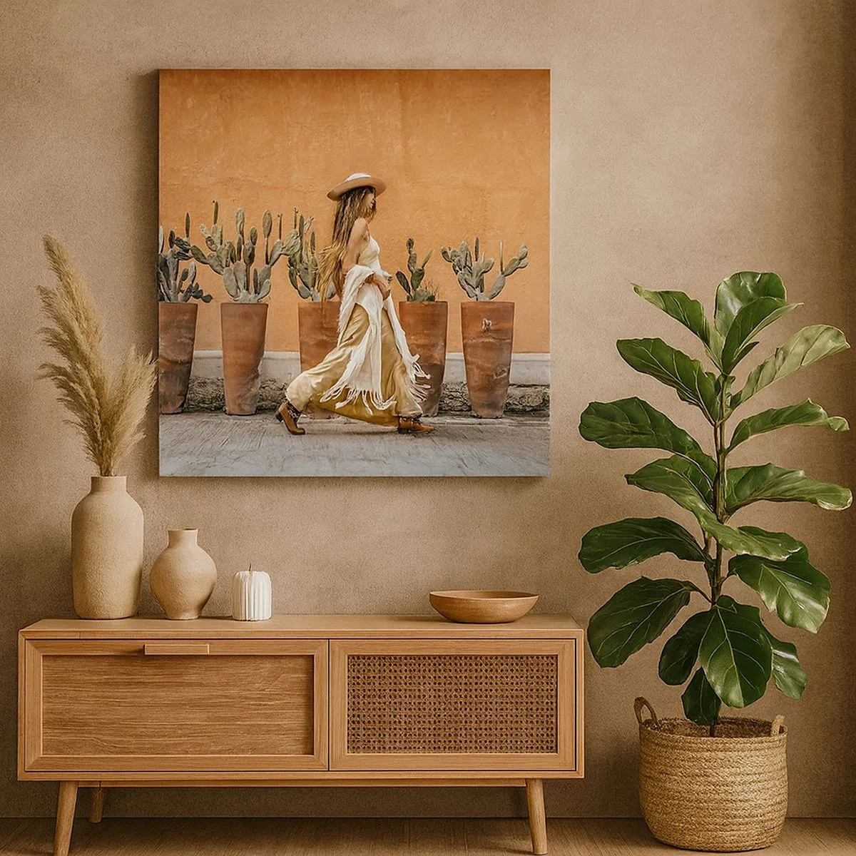 Schilderen op canvas - Hippie-stijl - 30x30 cm