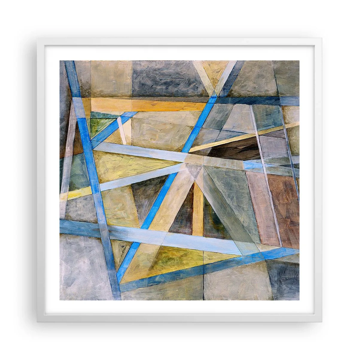 Poster in een witte lijst - Recht of diagonaal? - 60x60 cm