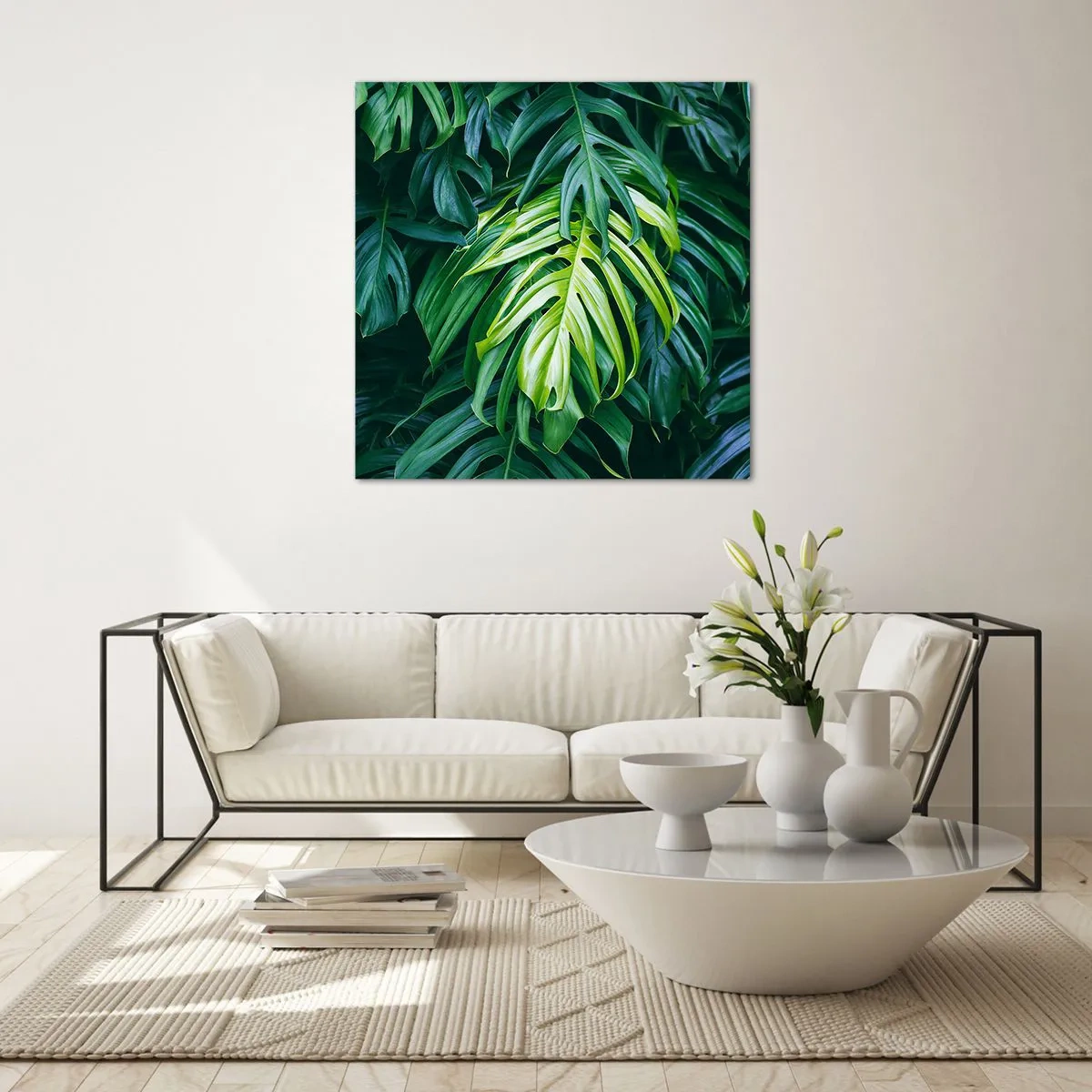 Schilderen op glas - Dompel jezelf onder in de frisheid - 60x60 cm