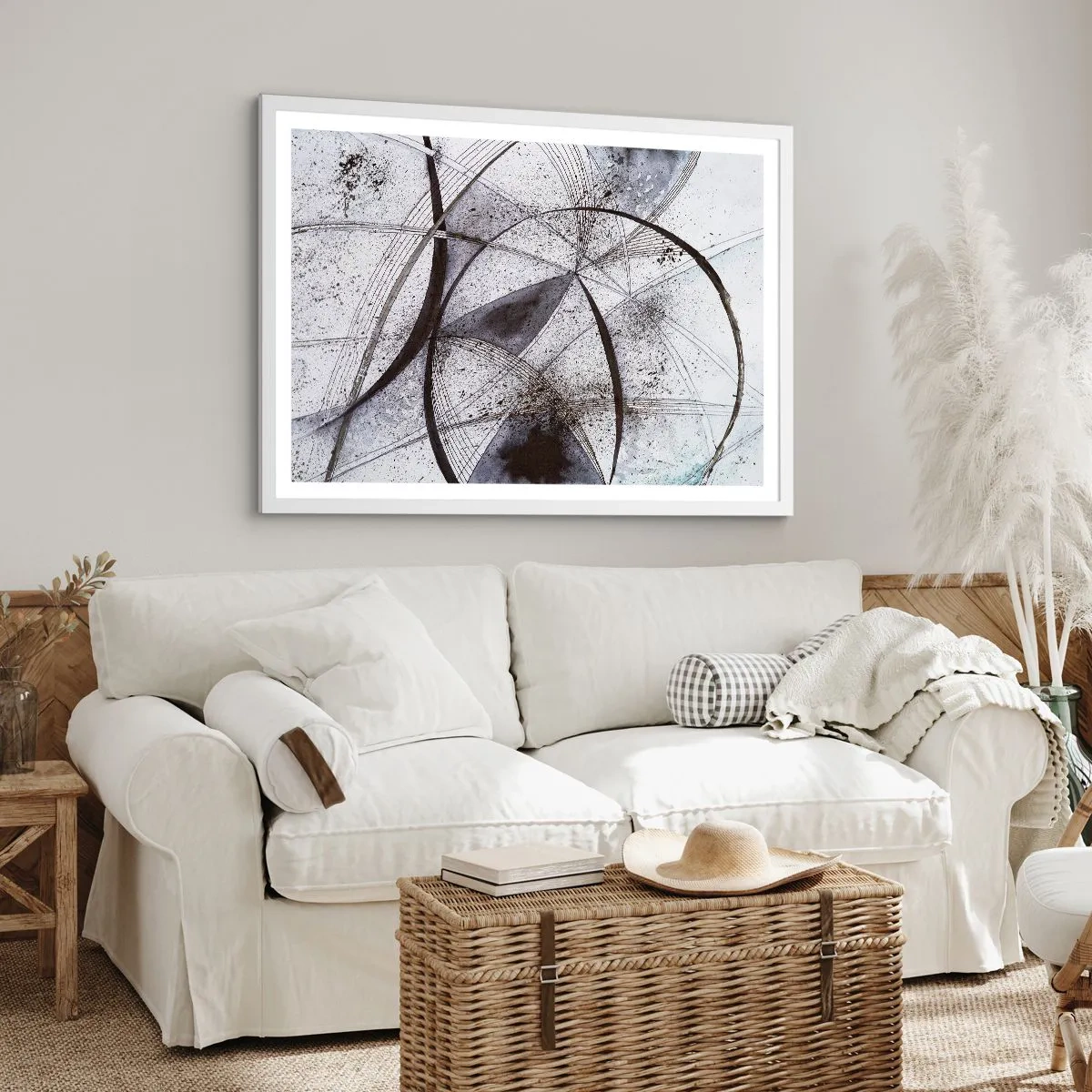 Poster in een witte lijst - Futuristische fantasie - 40x30 cm