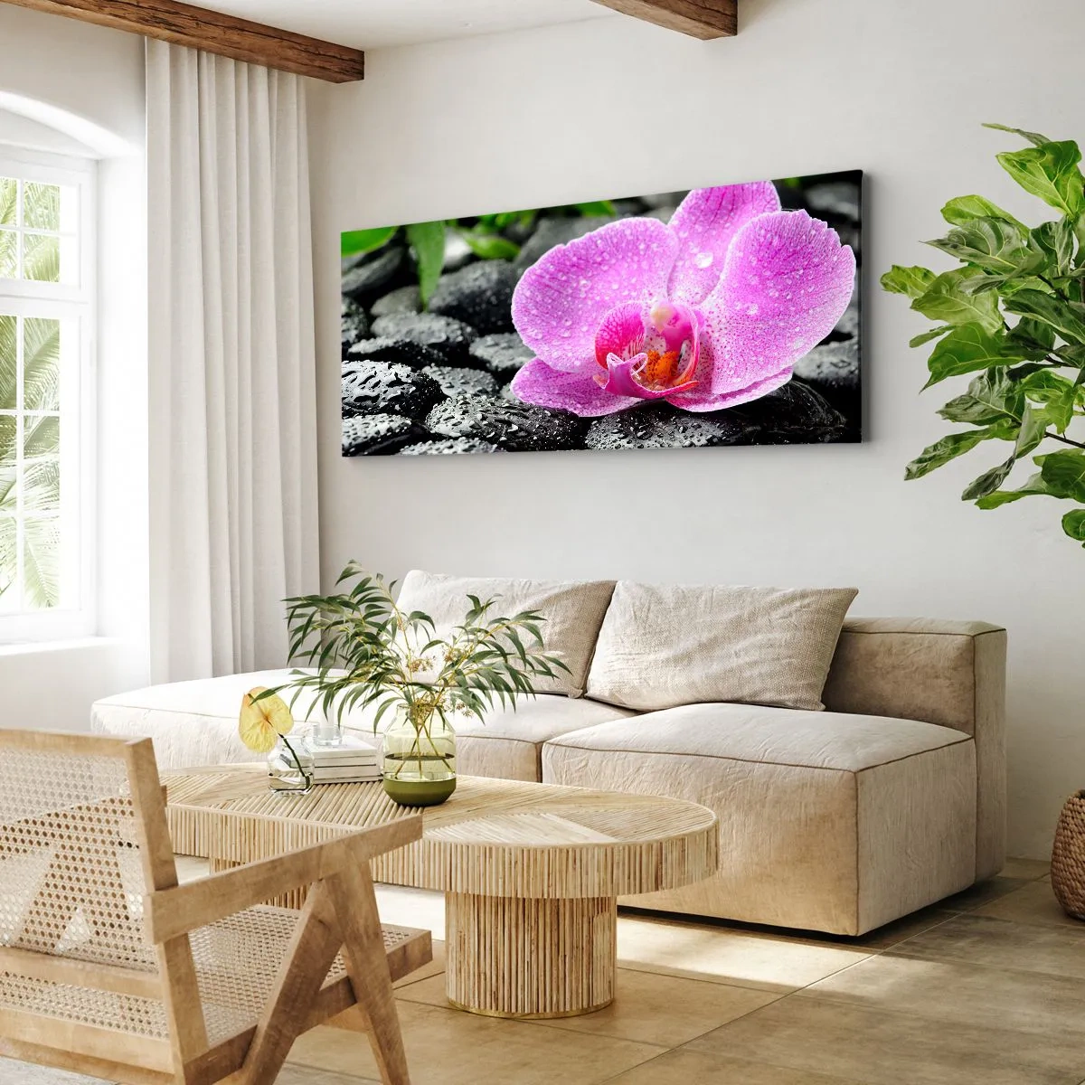 Schilderen op canvas - Als een open hart - 100x40 cm