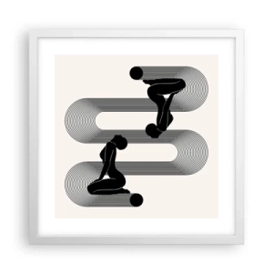 Poster in een witte lijst - Sensuele symmetrie - 40x40 cm