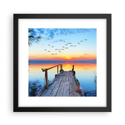 Poster in een zwarte lijst - Het is tijd om terug te gaan... - 30x30 cm