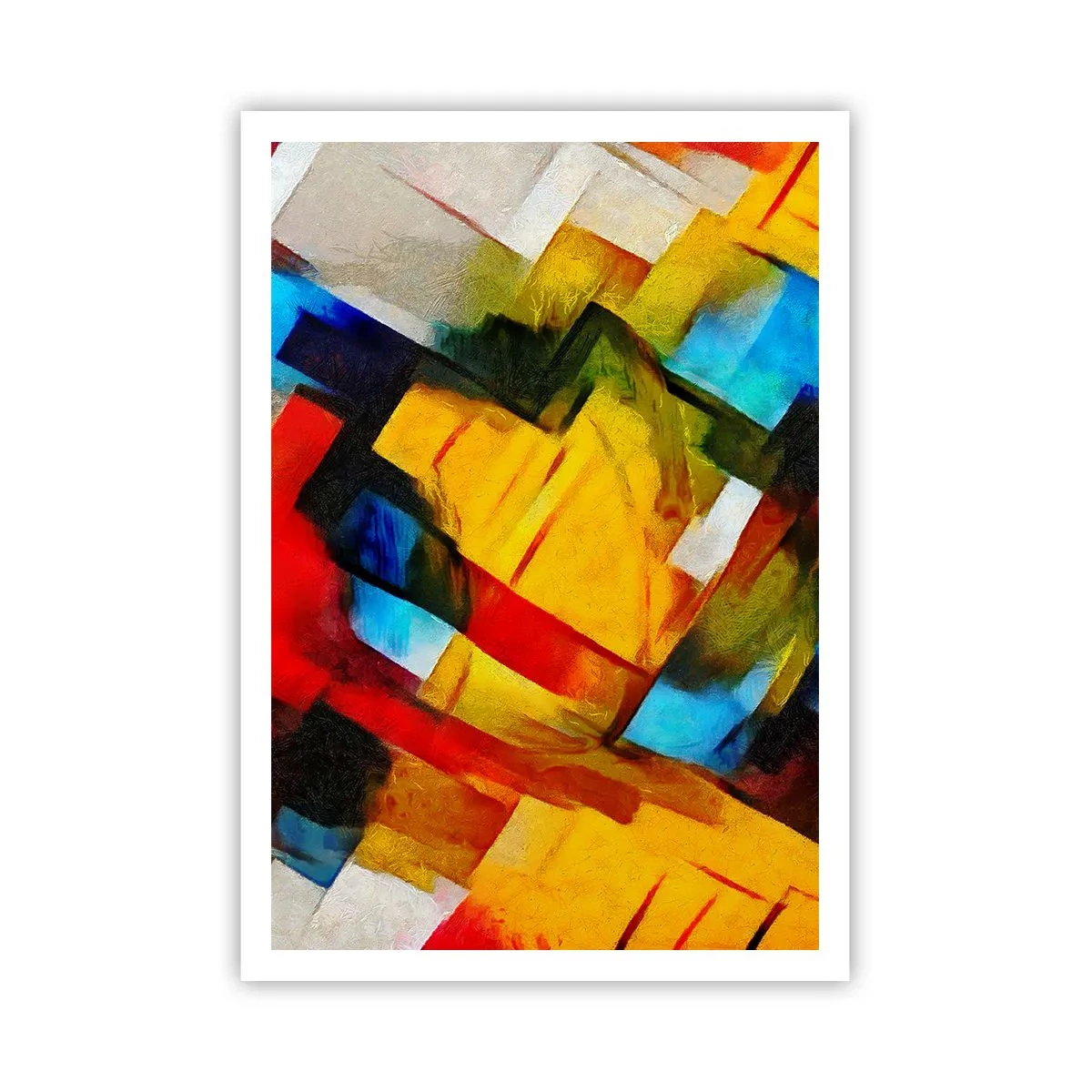 Poster - Een veelkleurig lagen koekje - 70x100 cm