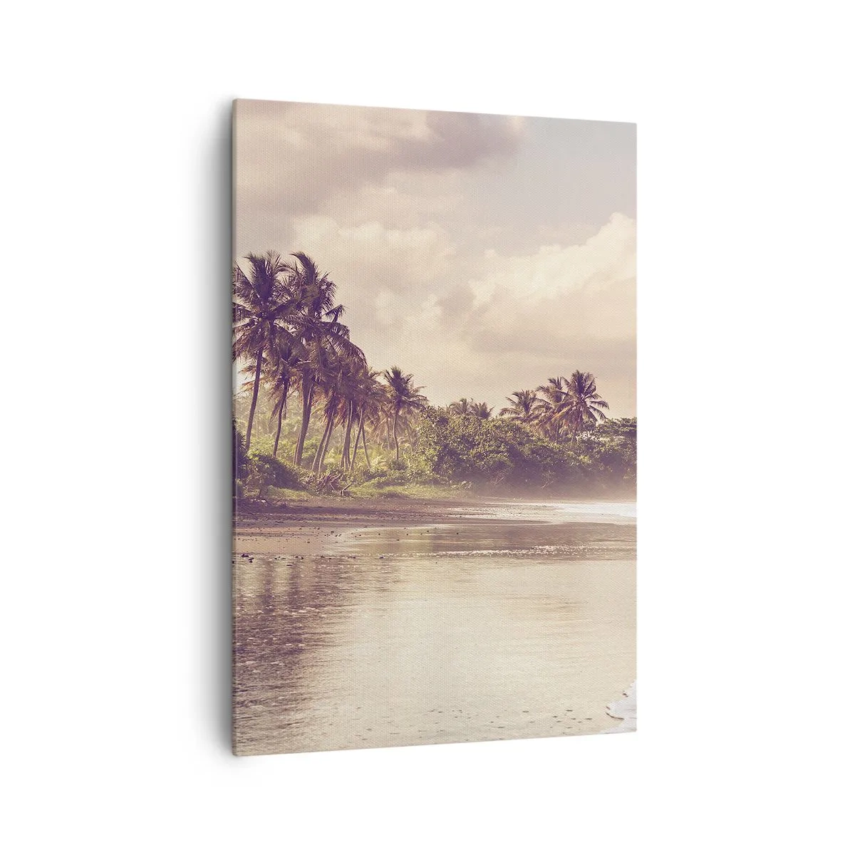 Schilderen op canvas - De streling van de golven - 70x100 cm