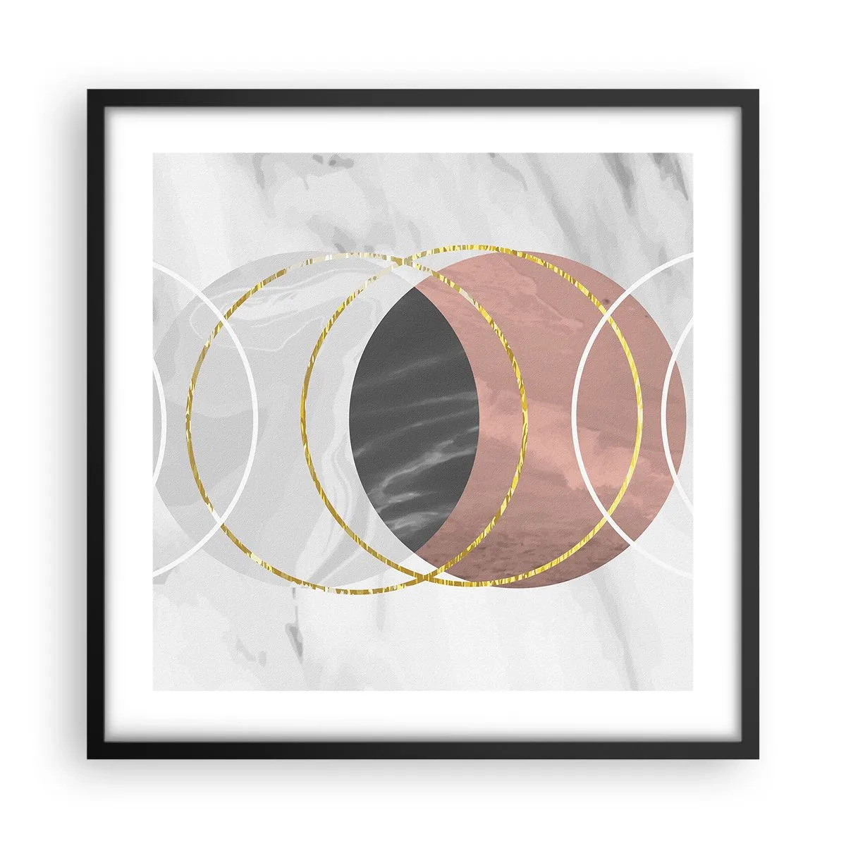 Poster in een zwarte lijst - Muziek van de sferen - 50x50 cm