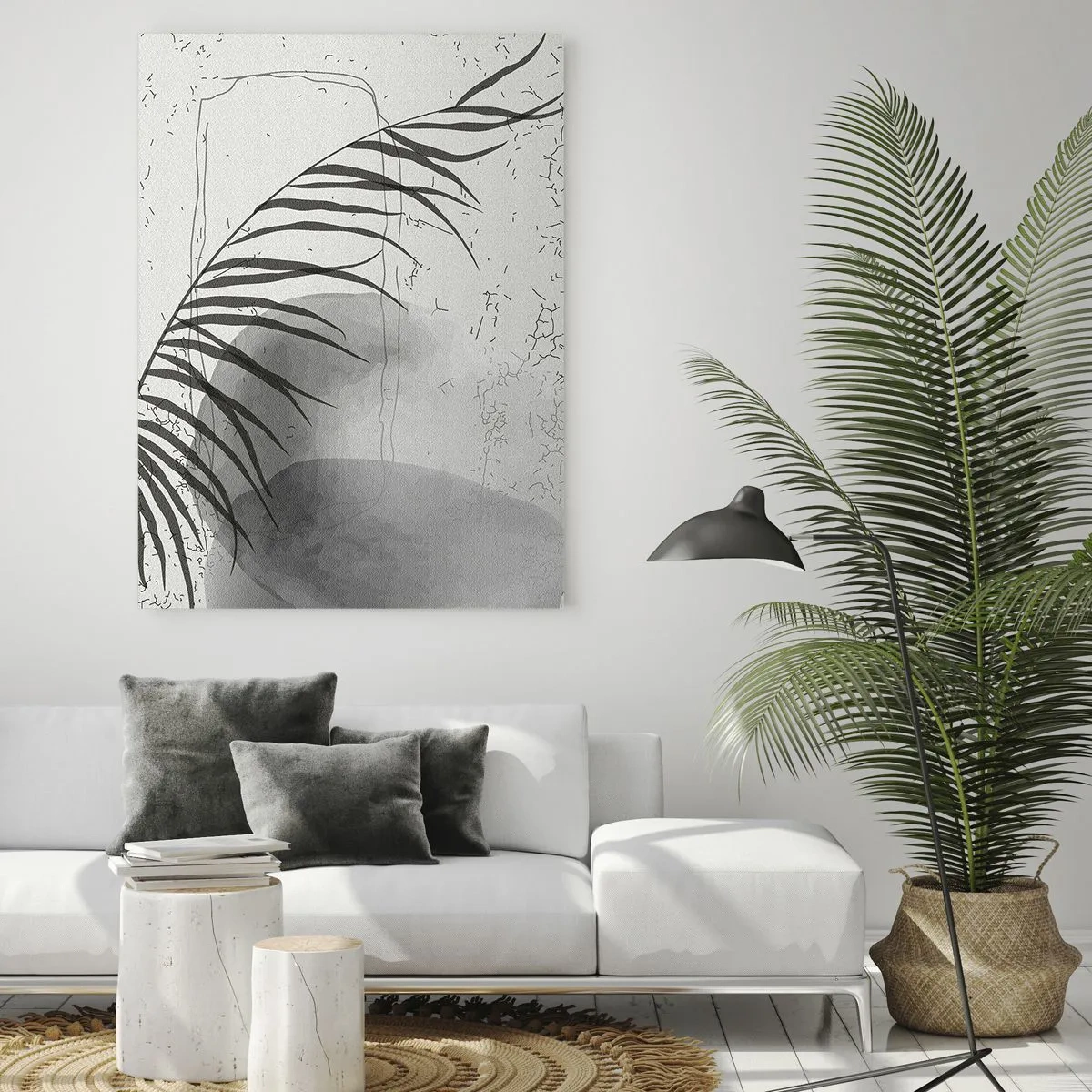 Schilderen op glas - Het subtiele exotisme van de natuur - 50x70 cm