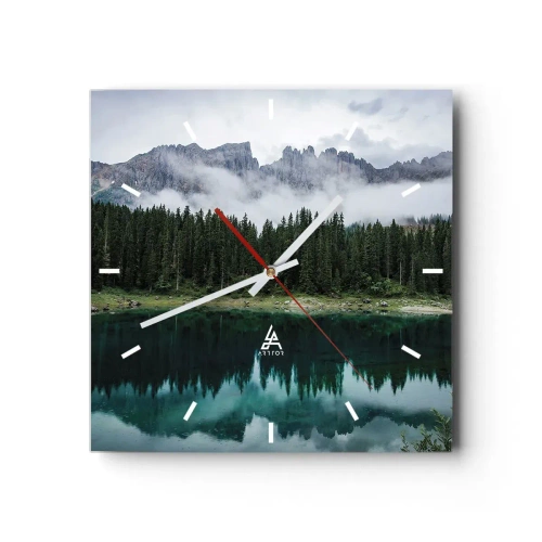 Wandklok - Klok - Stil, stil, laten we het drinkwater niet wakker maken... - 30x30 cm