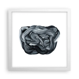 Poster in een witte lijst - Het is niet zo eenvoudig - 30x30 cm