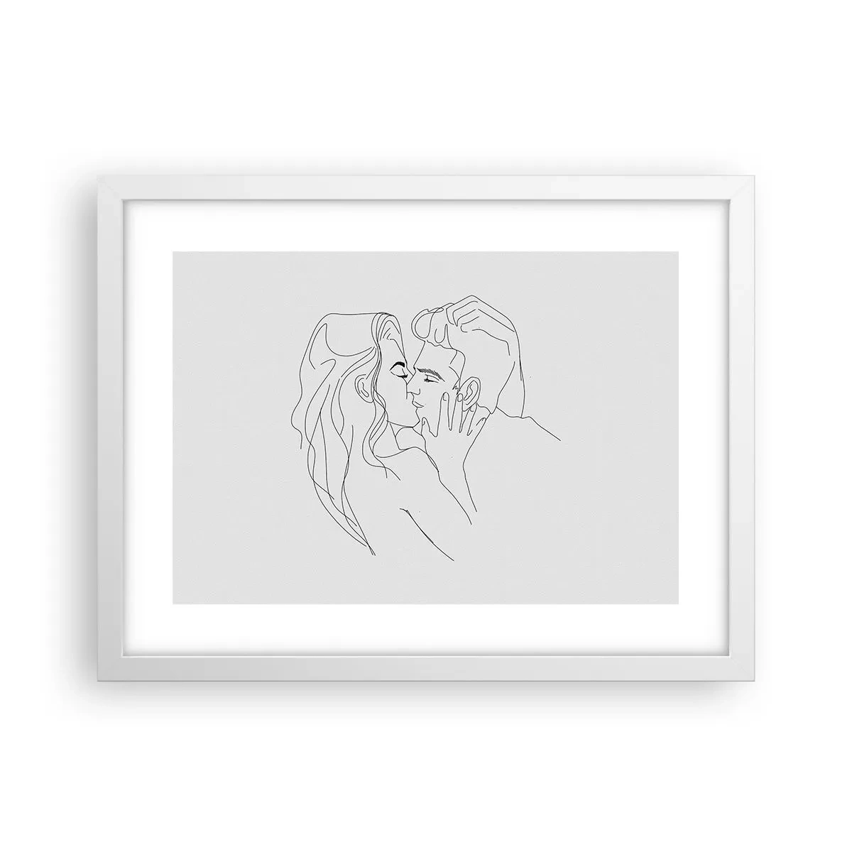 Poster in een witte lijst - Dezelfde regel - 40x30 cm