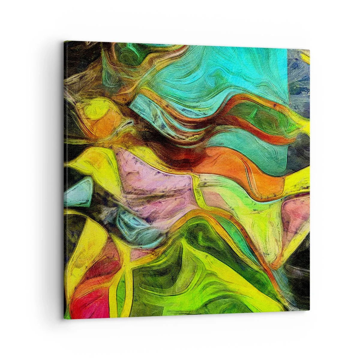 Schilderen op canvas - Beweging is leven - 50x50 cm