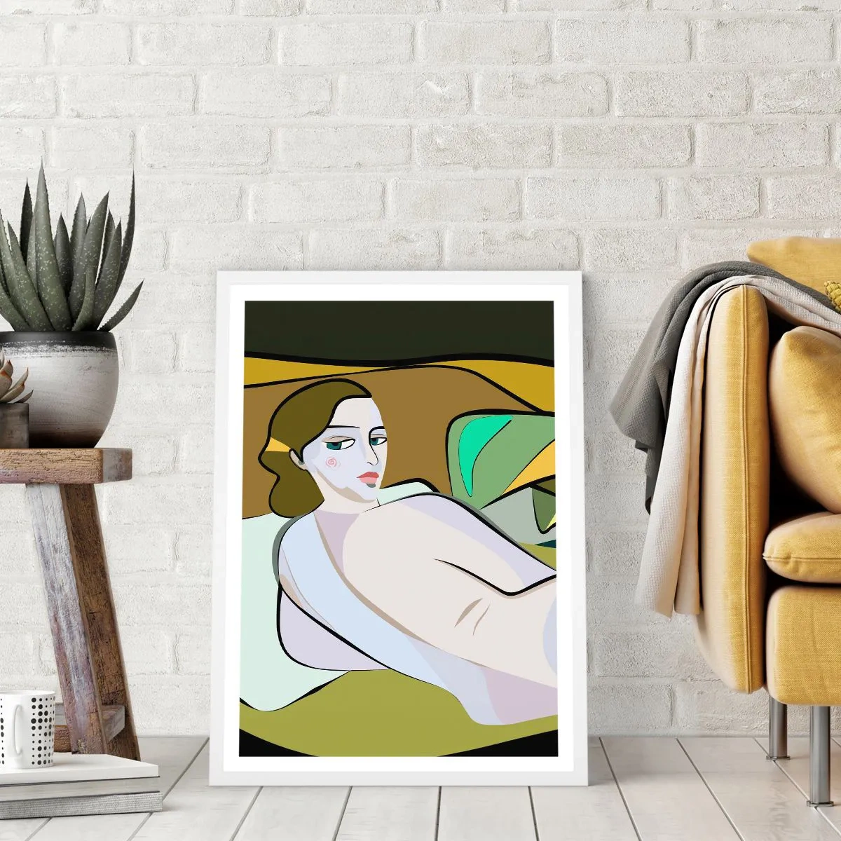 Poster in een witte lijst - Intiem portret - 30x40 cm