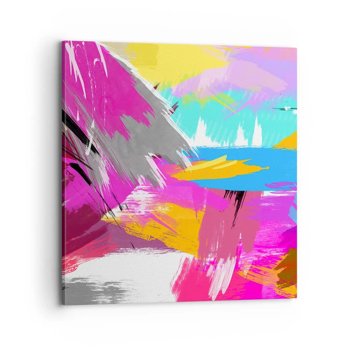 Schilderen op canvas - Man, man, man en weer man - 70x70 cm