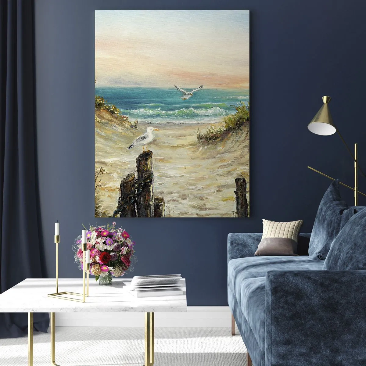 Schilderen op glas - Windstille afzondering - 50x70 cm