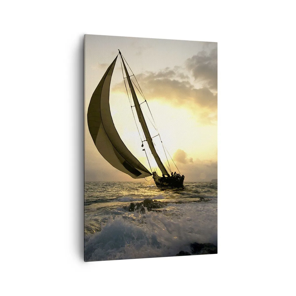 Schilderen op canvas - Met de wind en tegen de wind - 80x120 cm