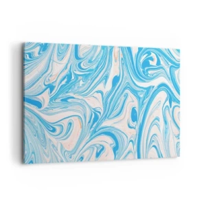 Schilderen op canvas - Moeras in turkoois - 100x70 cm