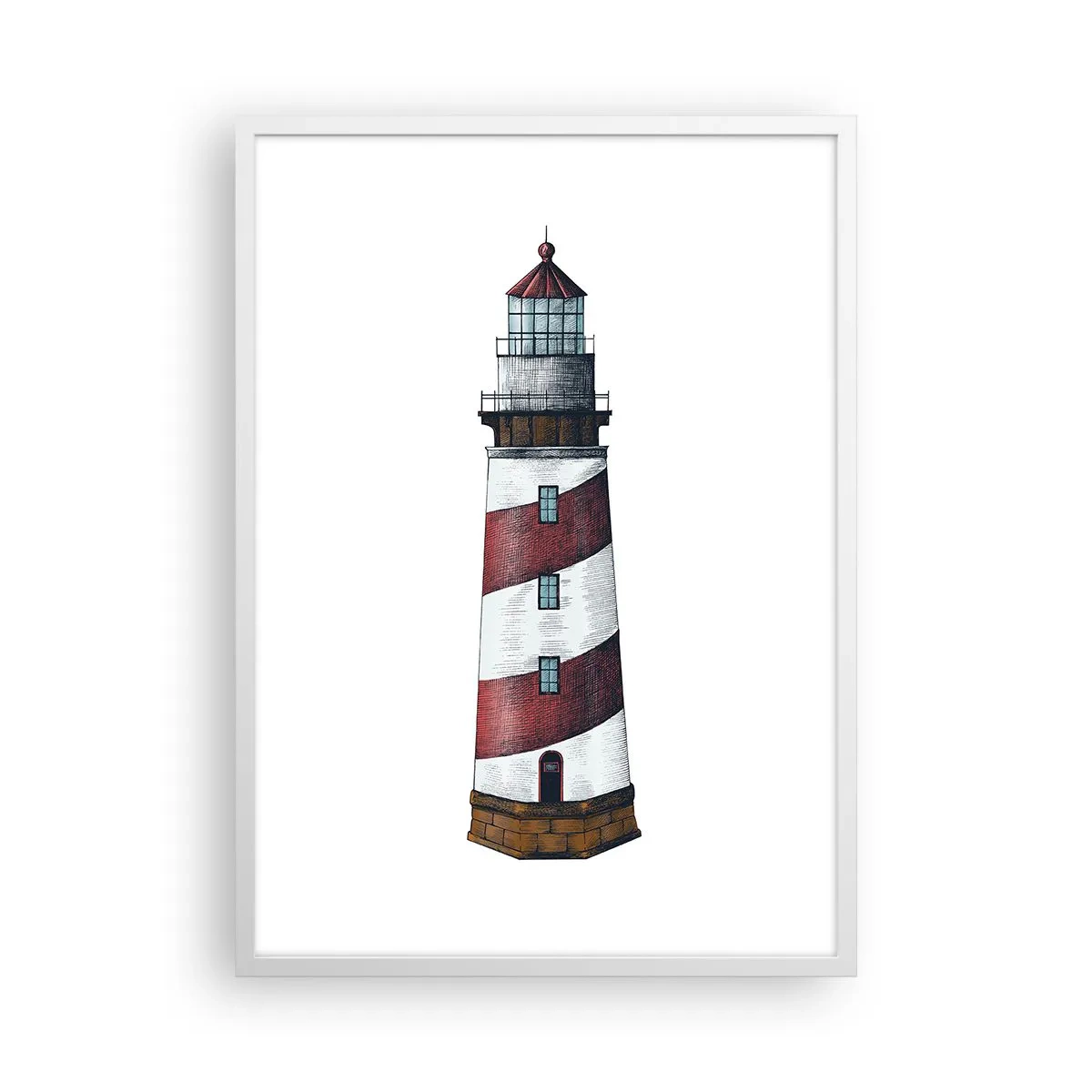 Poster in een witte lijst - Altijd op zijn hoede - 50x70 cm