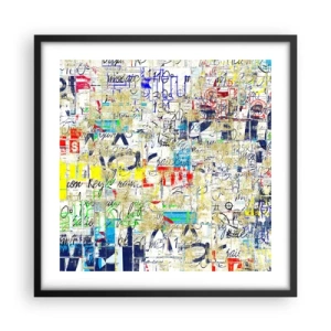 Poster in een zwarte lijst - Het is gewoon een lust voor het oog - 50x50 cm