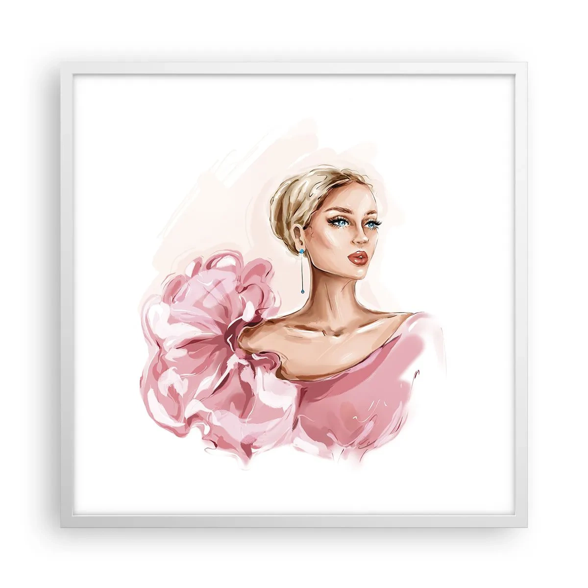 Poster in een witte lijst - Hoe geschilderd... - 60x60 cm