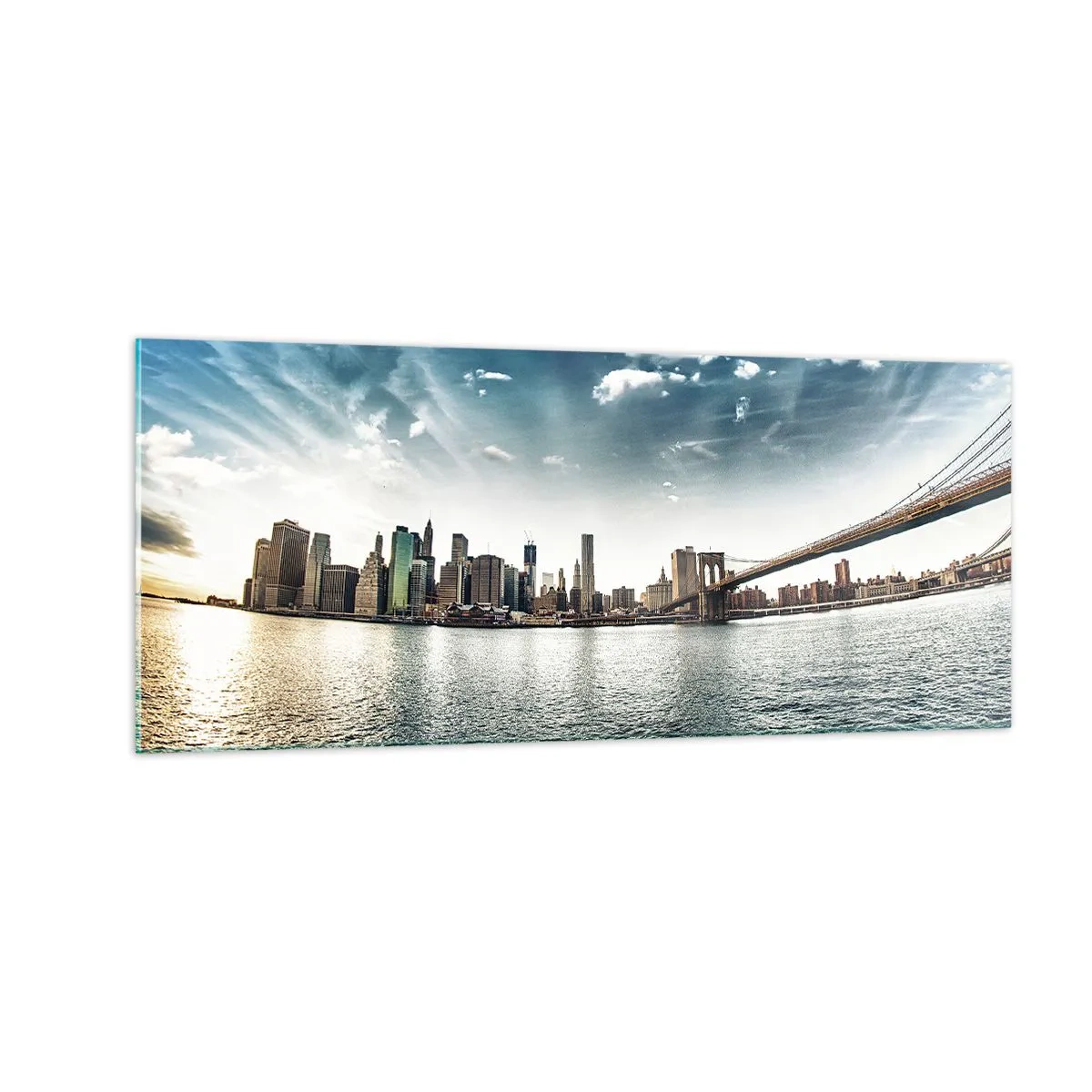 Schilderen op glas - Het glazen eiland - 100x40 cm