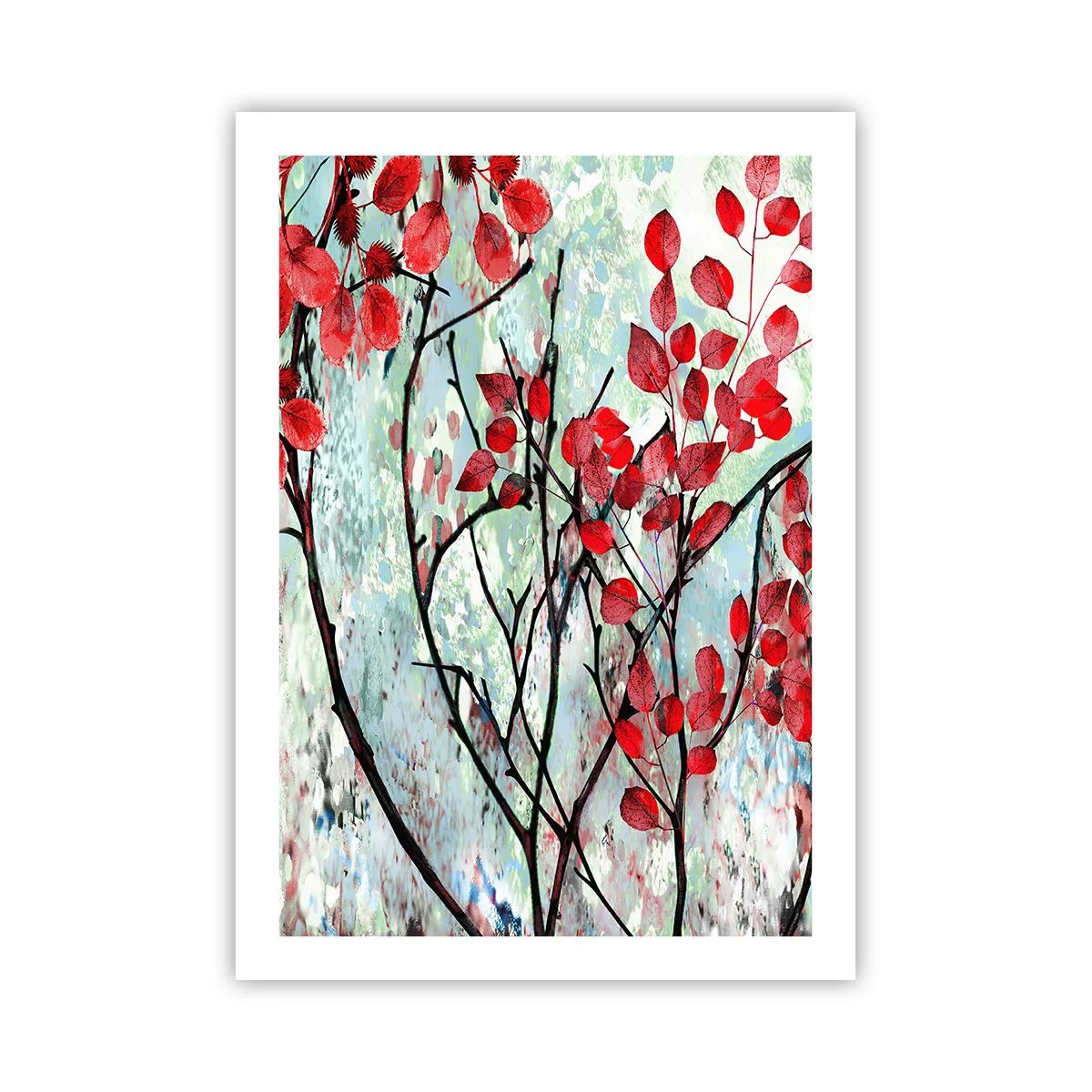 Poster - Boom in scharlaken - 50x70 cm