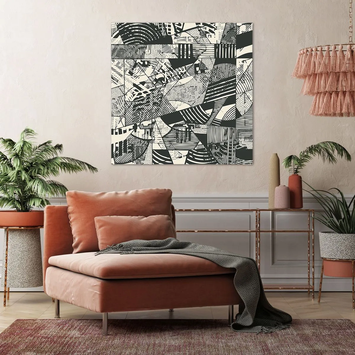 Schilderen op canvas - De dynamiek van nu - 30x30 cm