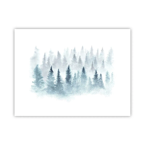 Poster - Gehuld in mist - 40x30 cm