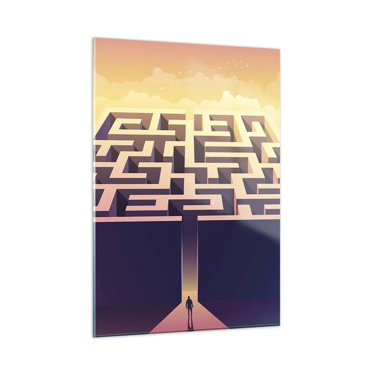 Schilderen op glas - Beslissingstijd - 50x70 cm